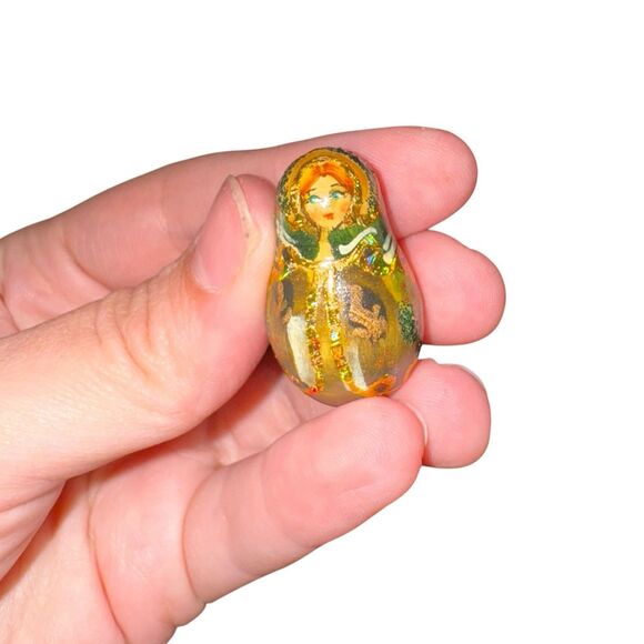 VINTAGE 5 Pc RUSSIAN‎ NESTING DOLLS SIGNED Paguohoba Russia Beautiful Hand Paint - Picture 15 of 16